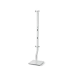 Le trépied Focal OnWall 300 est un trépied métallique blanc réglable avec une base rectangulaire et une tige verticale pour placer ou maintenir des objets.