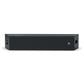 El Focal OnWall 301 es un altavoz de pared rectangular negro con un diseño minimalista, un pequeño logotipo en la parte frontal derecha y aberturas en los altavoces de los extremos, ideal para configuraciones Heimkino.