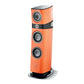 Die Focal Sopra N°2 ist ein hoher, moderner 3-Wege-Standlautsprecher in Orange mit vier Treibern und einem glänzenden schwarz/silbernen Sockel für außergewöhnlichen Hi-Fi-Sound.