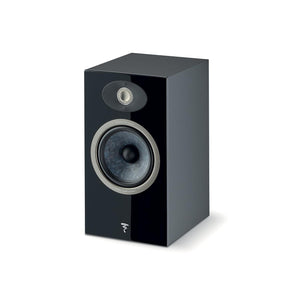 The Focal Theva N°1 is a black, rectangular Hi-Fi compact speaker featuring a large woofer and smaller tweeter, shown on a plain white background.