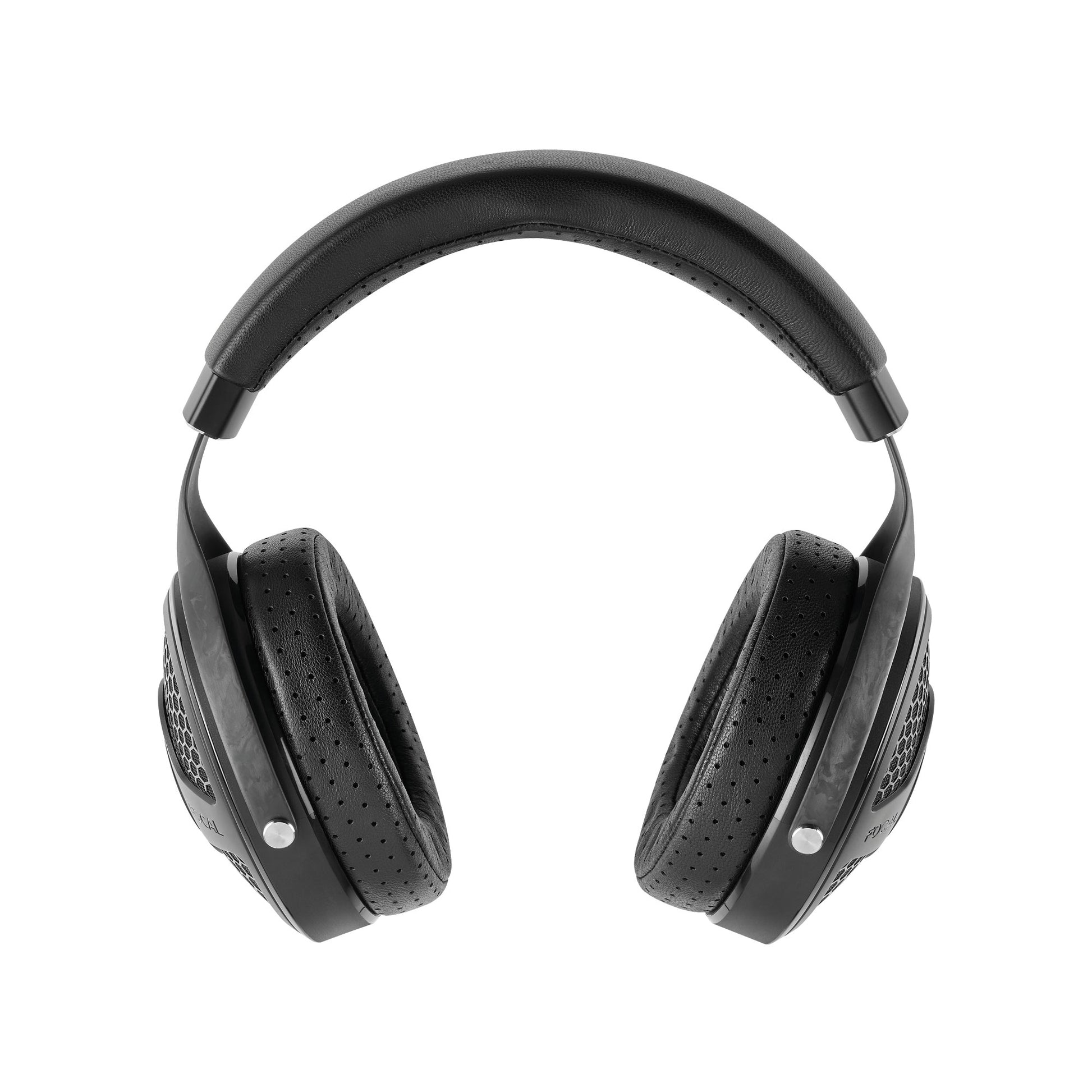 Les écouteurs supra-auriculaires noirs Focal Utopia 2022 disposent de coussinets doreille rembourrés, dun arceau de tête rembourré et dune qualité sonore impressionnante, représentée sur un fond blanc.