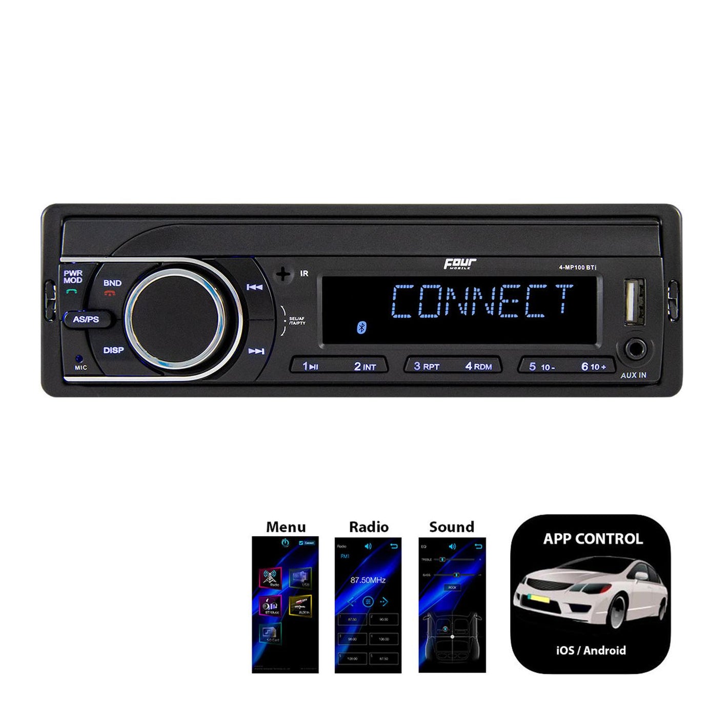 Four Connect-4-MP100BTi-1-DIN Autoradio-masori-kaufen