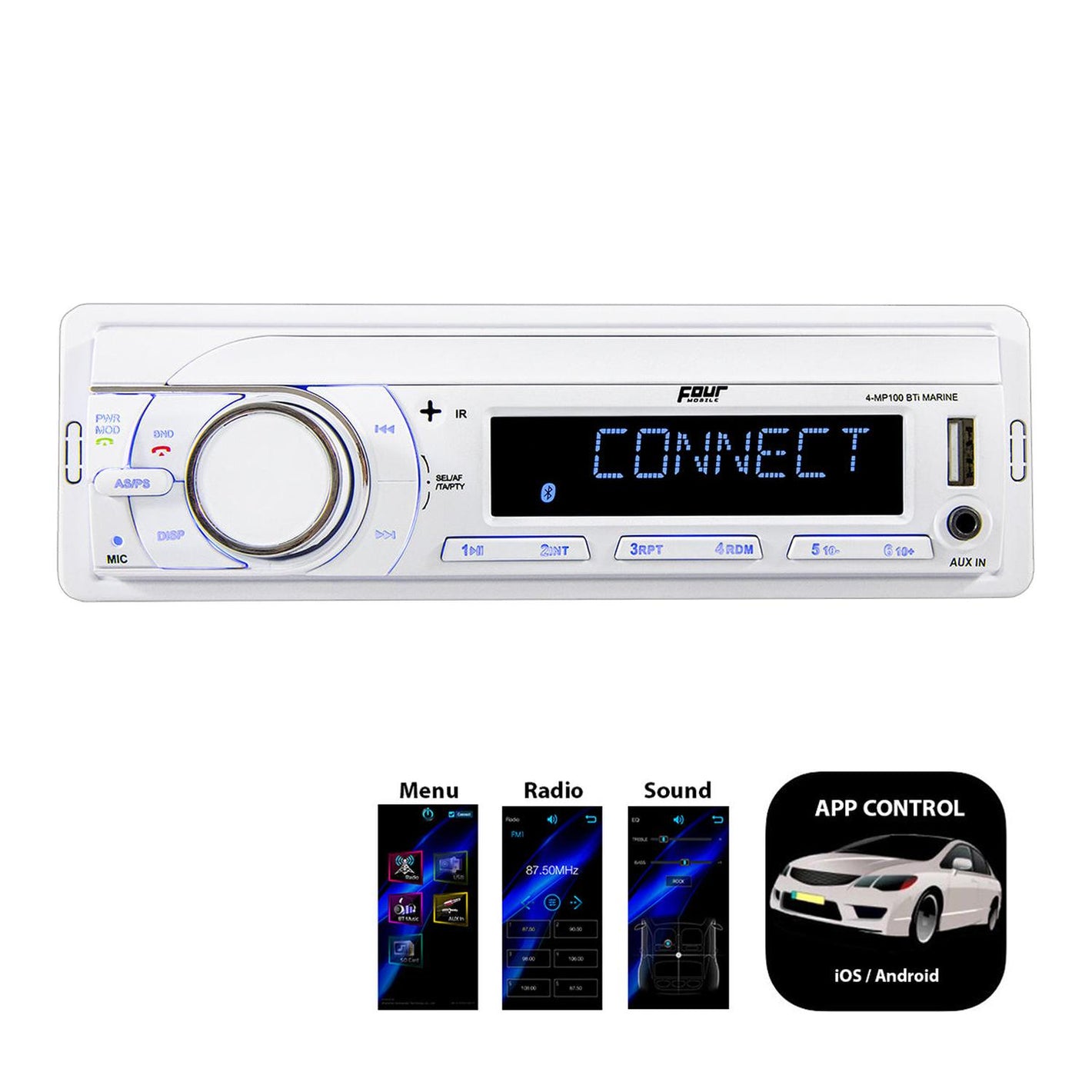 Four Connect-4-MP100BTi Marine-1-DIN Autoradio-masori-kaufen