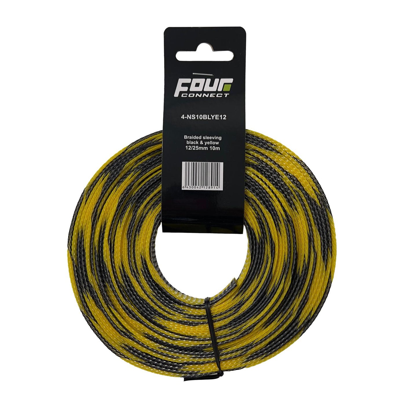 Four Connect-Nylon Sleeve schwarz/gelb 10 Meter-Schrumpfschlauch-masori-kaufen