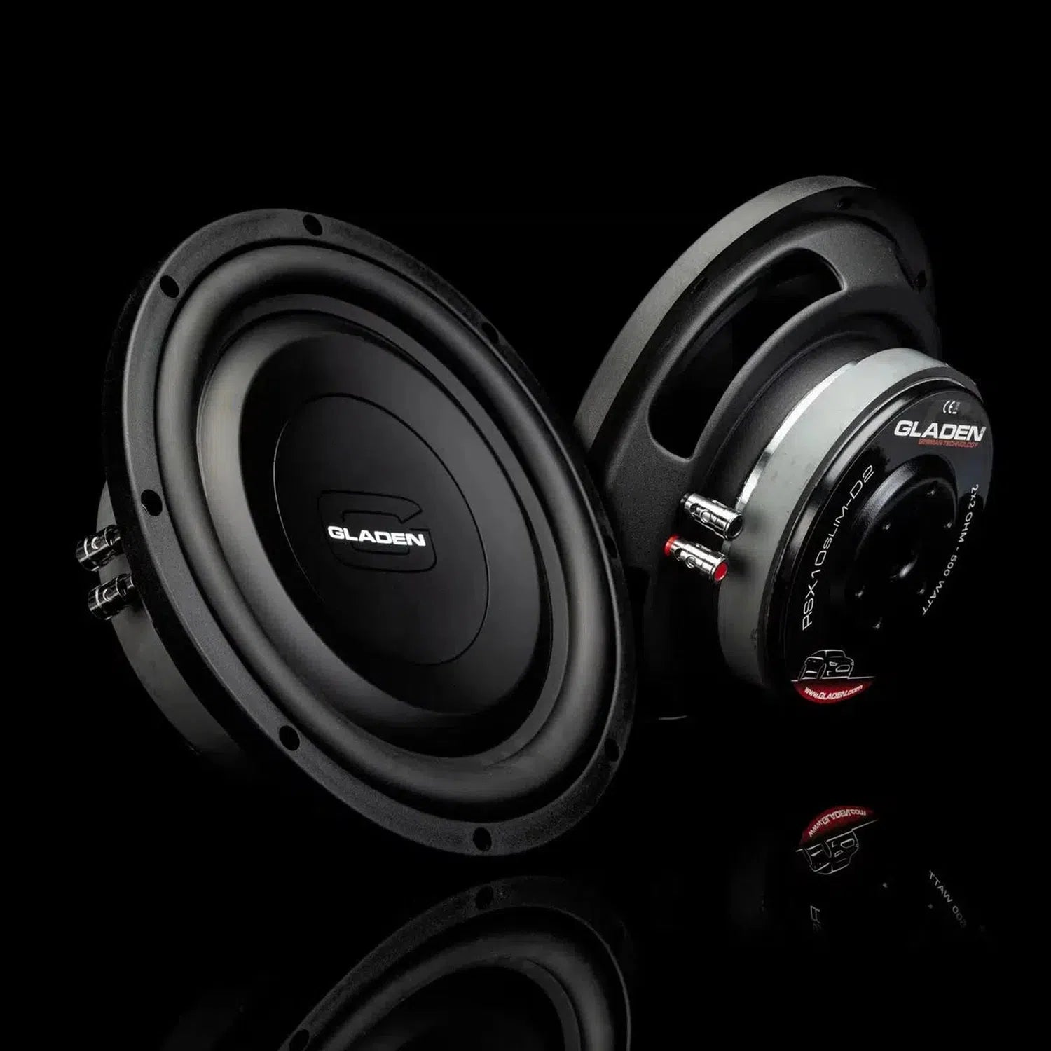 Gladen SQX 10 Subwoofer – 25 Cm (10 Zoll), 525/350 Watt, 4 Ohm, Für Auto-Soundanlagen
