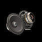 Two Gladen SIGMA 165.2 AC subwoofers are shown—one displays its front cone, the other its rear with red and black label—set against a sleek black background.
