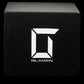 A black cube with a white G and GLADEN, featuring the Gladen Sigma SSWX08VB 8-inch subwoofer, set against a dark background.