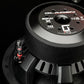 Primer plano del subwoofer Gladen Sigma SSWX10, en el que se aprecian la etiqueta de la marca, los terminales y el marco metálico; ideal para sistemas de audio para coche de alta gama.