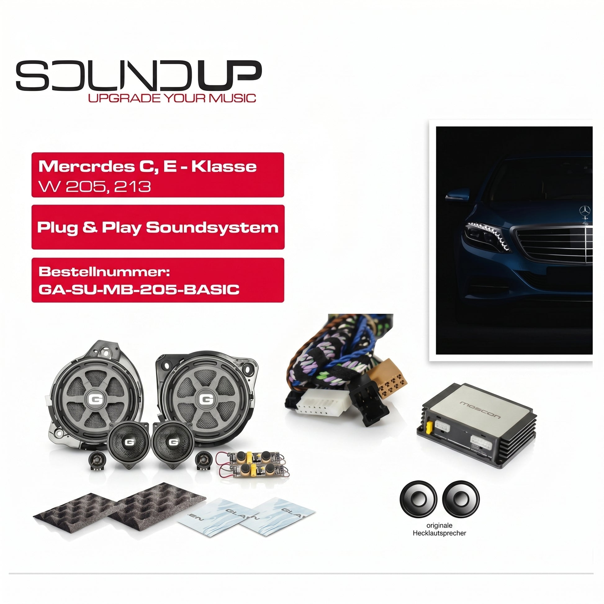 Gladen-Sound Up MB 205-Mercedes-Komplettset-masori-kaufen