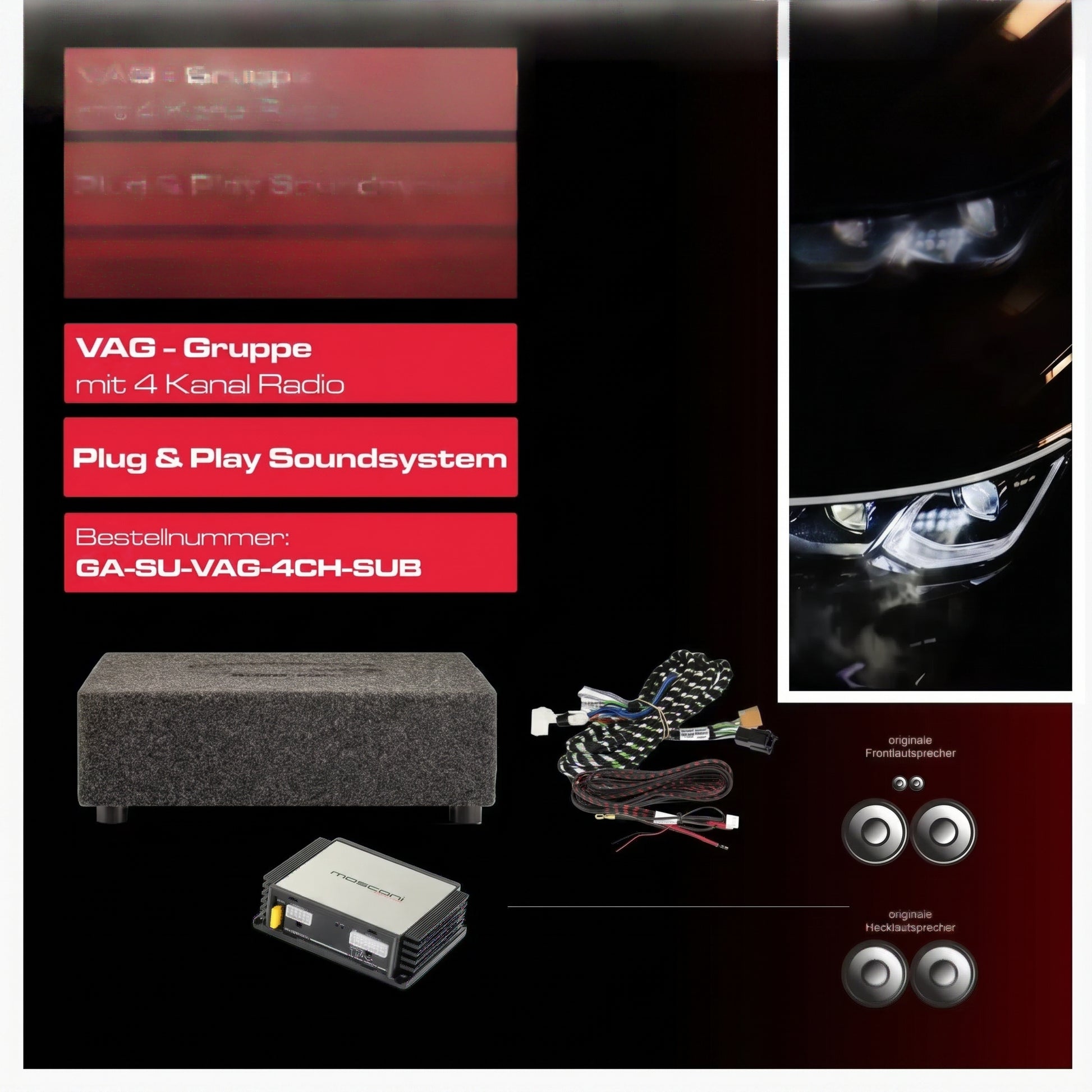 Gladen-Sound Up VAG 4CH Sub-VW-Komplettset-masori-kaufen