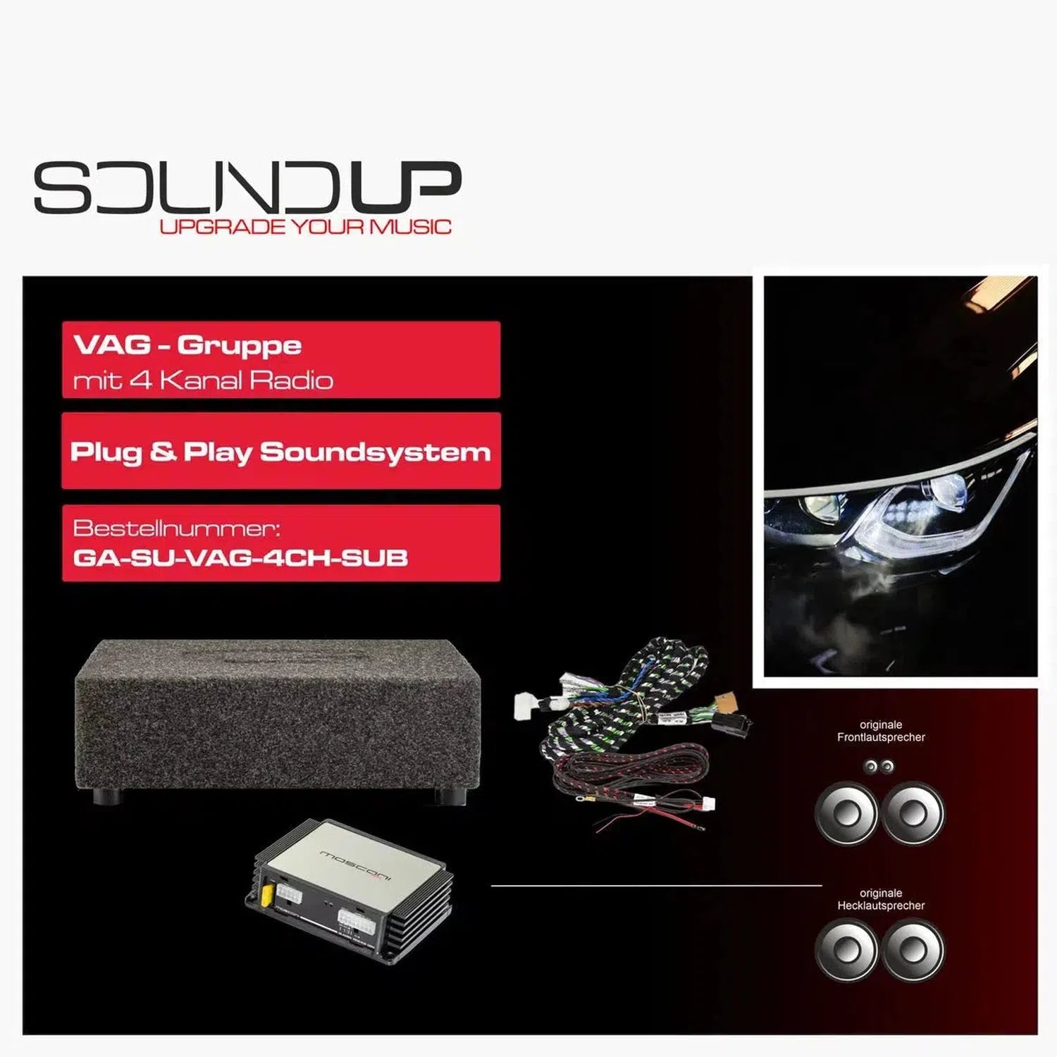 Gladen-Sound Up VAG 4CH Sub-VW-Komplettset-masori-kaufen