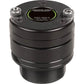 Un super tweeter cilindrico nero Ground Zero Competition GZCT 500IV-B con accenti metallici e marchio Competition sulla parte superiore.