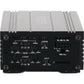 The Ground Zero GZCS A-4.80 is a black 4-channel Class D amp with controls for sensitivity, frequency, crossover, input settings, and front wiring terminal.
