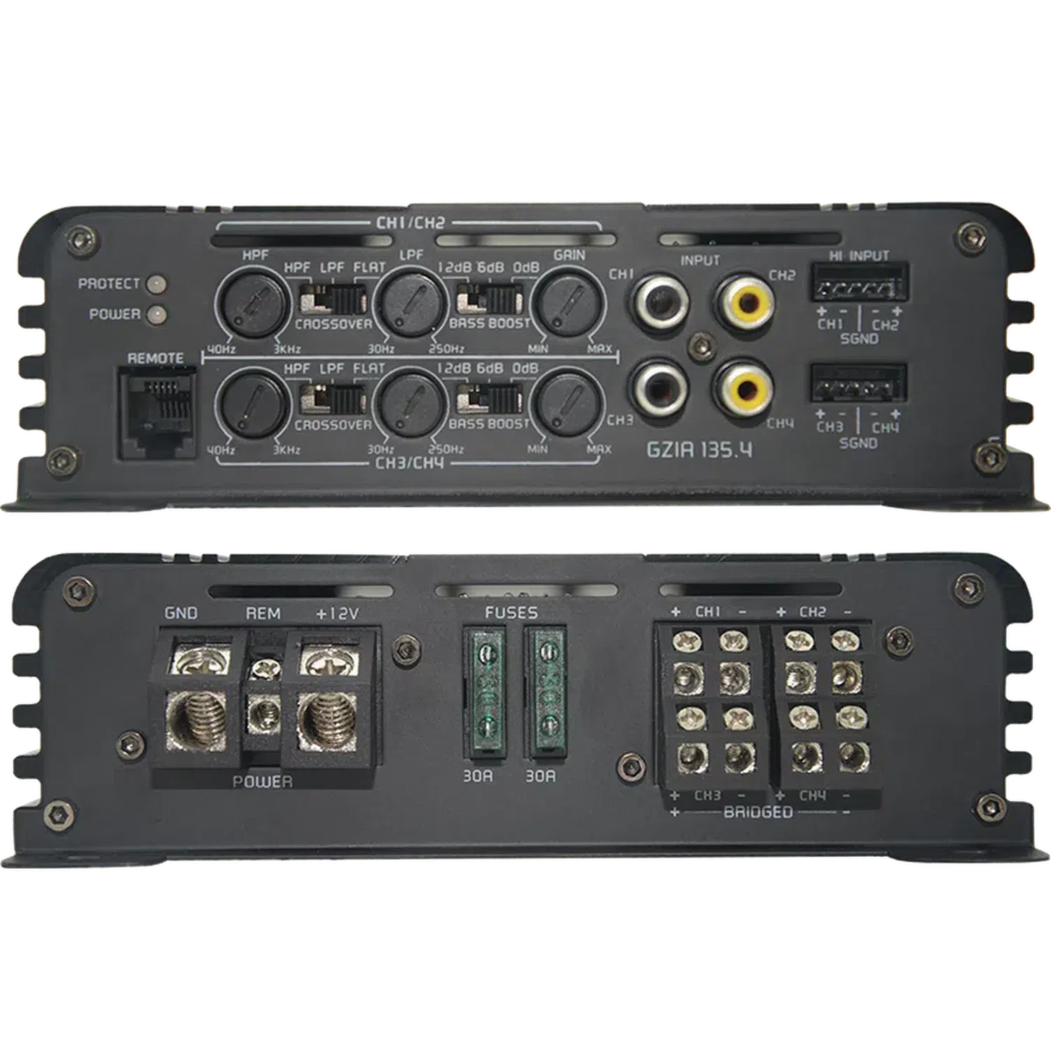 Amplificateur Voiture 4 Canaux Ground Zero GZIA135.4 - 1000W, Noir, Neuf