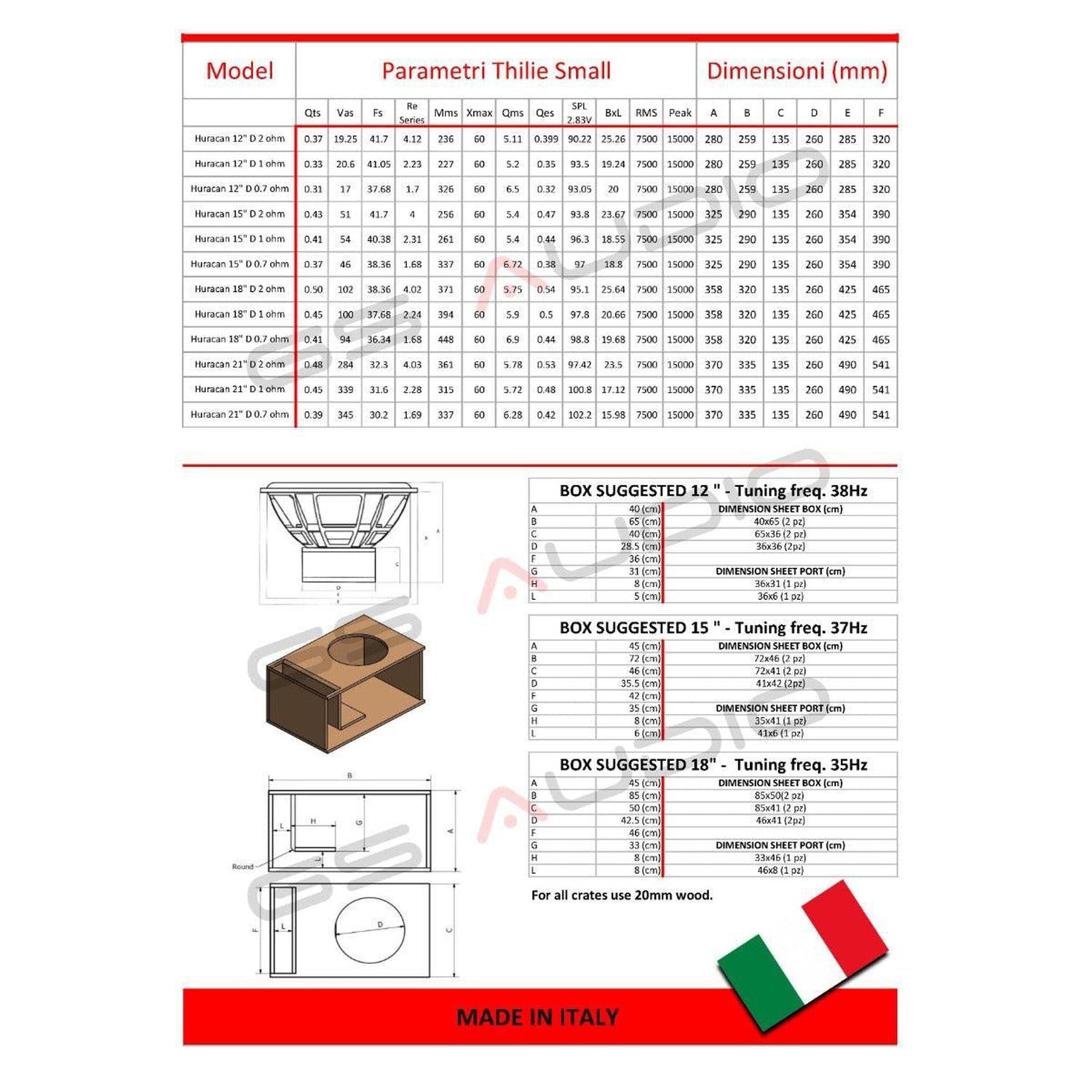 GS Audio-Huracan 15000 15 Zoll-15" (38cm) Subwoofer-masori-kaufen