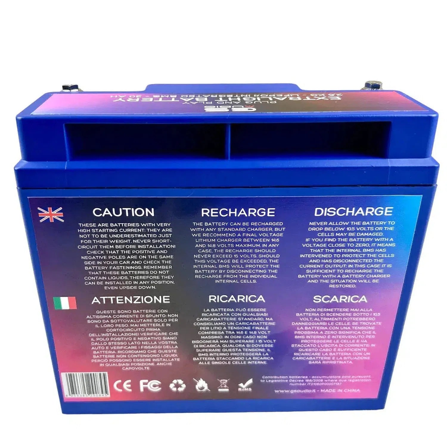 GS Audio-LifePo4 13,2V Extra light 20Ah M5 - LiFePO4-Lithium - LiFePO4-masori-kaufen