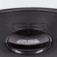 Gros plan sur le cône denceinte noir GS Audio PRO 18F4-2500W, portant la mention « PRO AUDIO », doté de la technologie Mid-Bass-Transducer pour les installations de sonorisation haut de gamme.