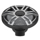 Le Hertz HMX 8.8 S-LD-G.2 est un haut-parleur coaxial de 8 pouces, de couleur noir et argent, équipé dune grille de protection et dun cache-fil.