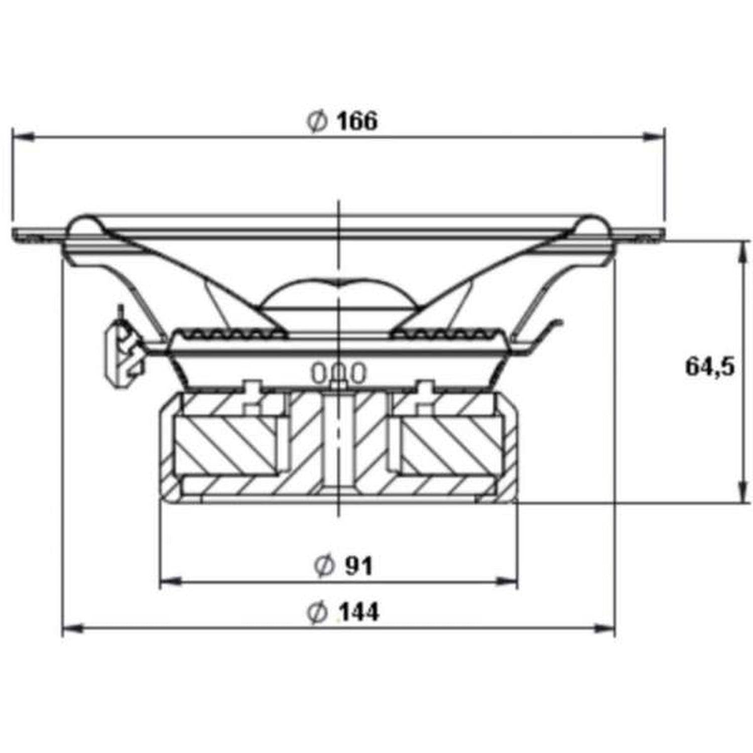 Gladen-GA A 165RS 3-6.5" (16,5cm) Tiefmitteltöner-masori-kaufen