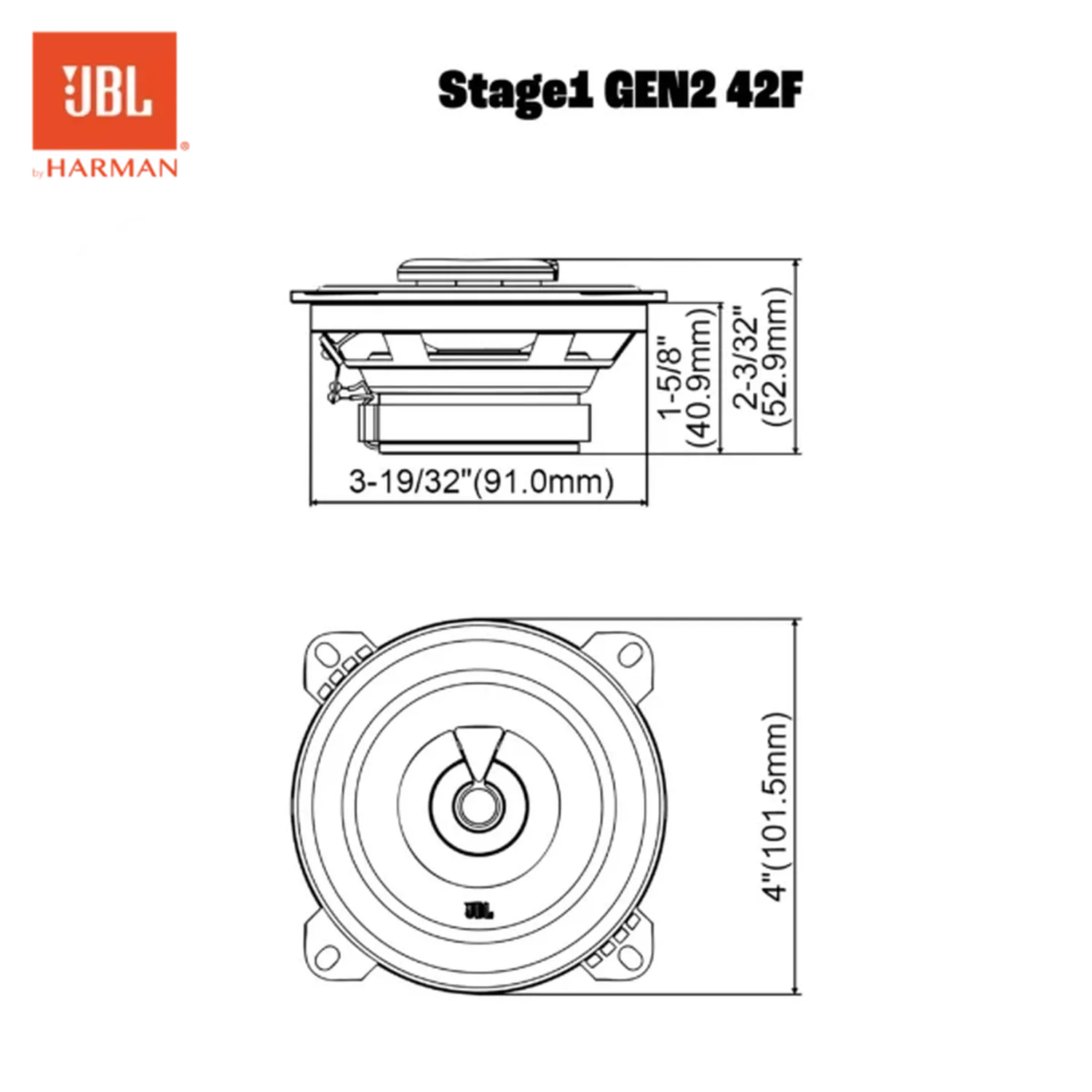 JBL-STAGE1 42F-4" (10cm) Koaxial-Lautsprecher-masori-kaufen