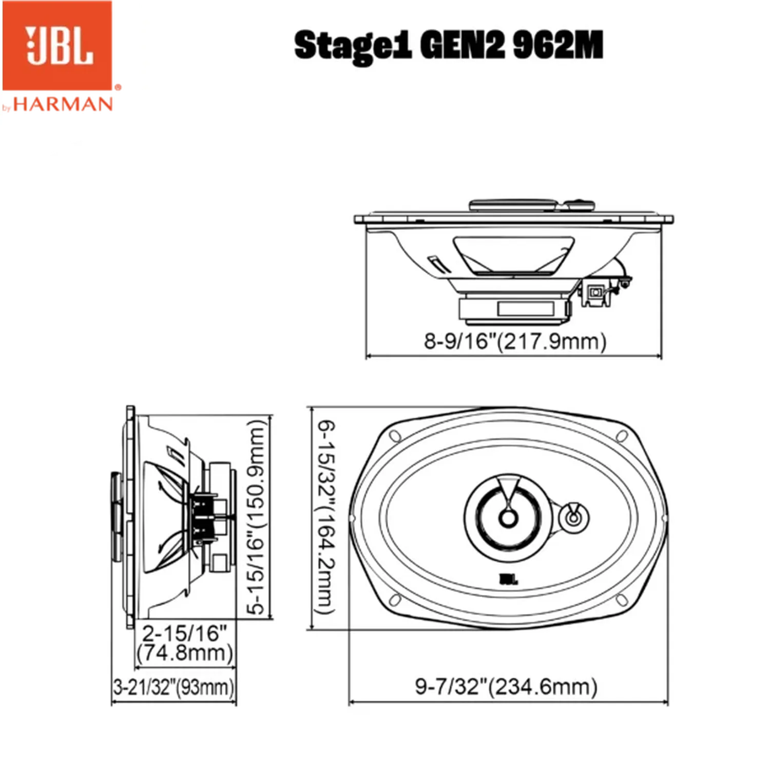 JBL-STAGE1 962M-6"x9" Koaxial-Lautsprecher-masori-kaufen