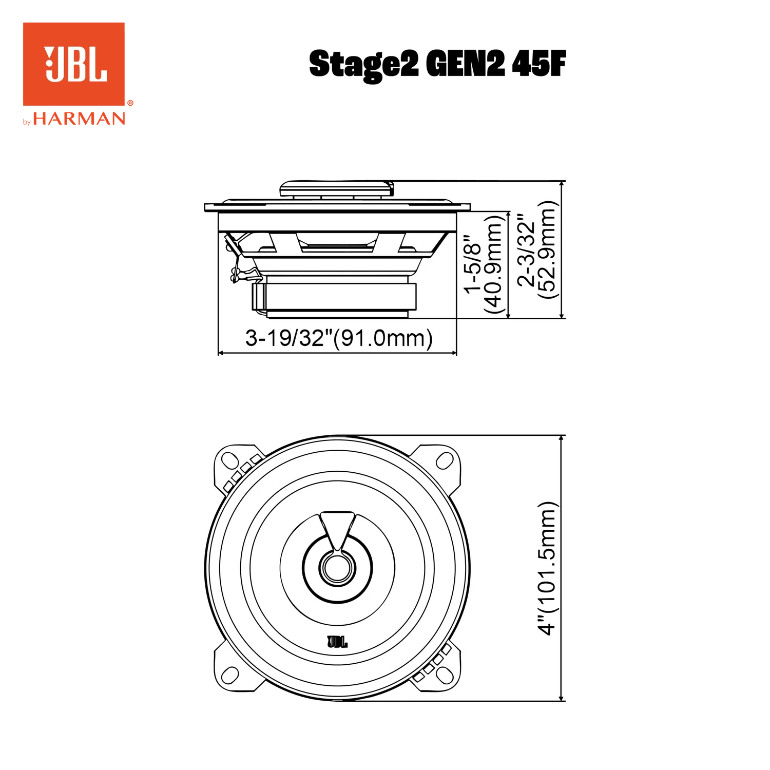 JBL-STAGE2 45F-4" (10cm) Koaxial-Lautsprecher-masori-kaufen