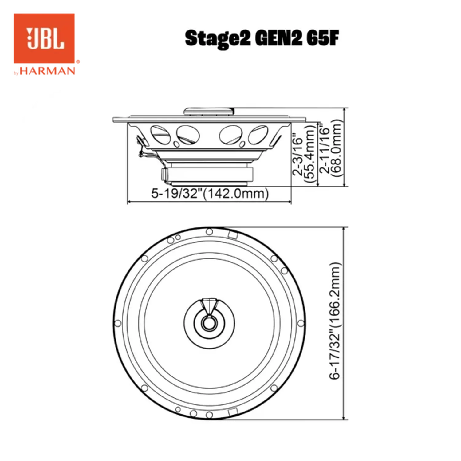 JBL-STAGE2 65F-6.5" (16,5cm) Koaxial-Lautsprecher-masori-kaufen