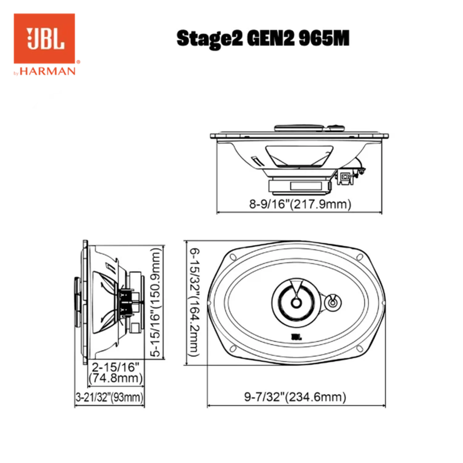 JBL-STAGE2 965M-6"x9" Koaxial-Lautsprecher-masori-kaufen
