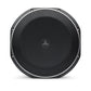 The JL Audio 12TW1-4 is a round black 12-inch subwoofer with protective mesh grille, subtle logo, and Thin-Line-Subwoofer-Technologie for reduced mounting depth.
