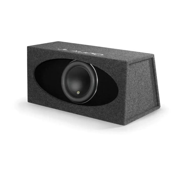 El JL Audio HO112R-W7AE es un subwoofer negro de 12 canales en una carcasa gruesa y compacta, que ofrece unos graves potentes gracias a su alta potencia.