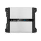 A silver and black JL Audio JD500/1 monoblock subwoofer amplifier with left-side control ports, displayed on a white background.