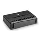 The JL Audio RD400/4 is a black rectangular 4-channel amplifier with vent-like slats and a circular JL Audio logo on top, shown on a white background.