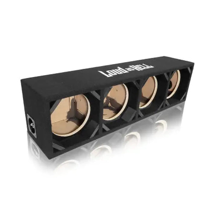 Loud as Hell-4x8 Zoll Kickplanka Black-8" (20cm) Lautspechergehäuse-masori-kaufen