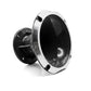The Loud as Hell Inferno 3 car tweeter, black and silver, 300W RMS, with flared round front and screw holes, shown on a white background.