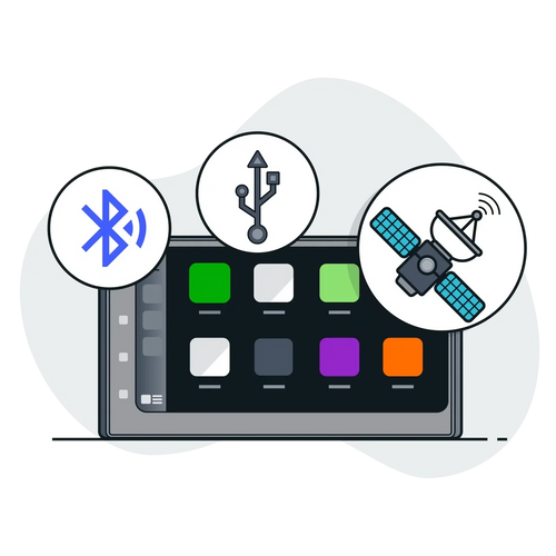Masori-Einbau 2-DIN Autoradio mit USB, Mikrofon & Navigation-Einbauservice-masori-kaufen