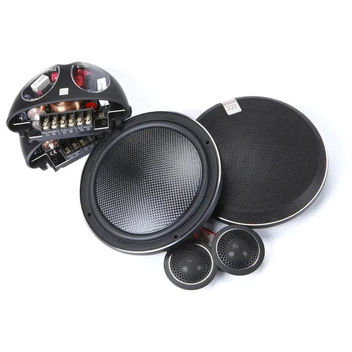 Das Morel Virtus Nano Carbon 62 ist ein ultradünnes 2-Wege-Komponenten-Set mit zwei Midrange-Speakern, zwei Tweeters und elektronischer Frequenzweiche.