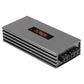 Musway NX800.1: amplificatore monocanale di forma rettangolare, color argento, con scanalature laterali nere, quattro aperture frontali, 800 W RMS.