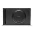 Le Rockford Fosgate Punch P500-12P Aktiv est un subwoofer noir de 12 pouces dans un boîtier rectangulaire avec un haut-parleur circulaire et un port vertical du côté gauche.