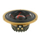 Lo Scanspeak Automotive Gold 11M/4631G05 è un midrange nero e oro da 4 con accenti rossi sul cono, involucro posteriore a coste e un potente sistema di magneti Neodym.