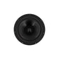 Een close-up van de Scanspeak Revelator 26W/4867T00 10-inch aluminium subwooferconus met bevestigingsgaten, ideaal voor high-end audio, afgebeeld tegen een witte achtergrond.
