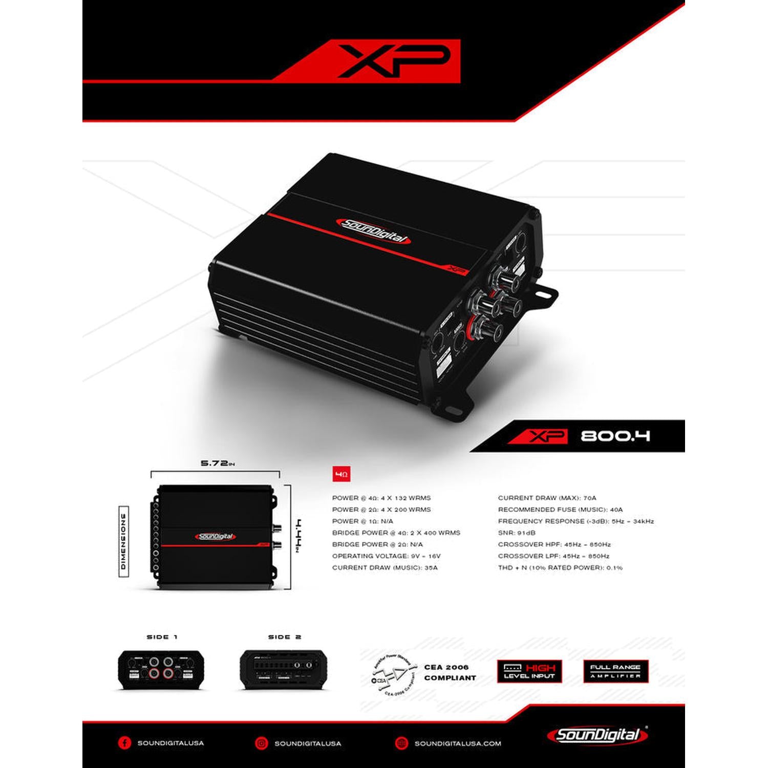 Soundigital-XP 800.4-4-Kanal Verstärker-masori-kaufen