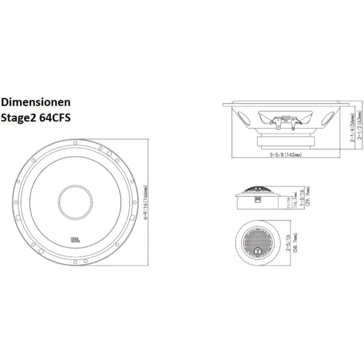 JBL-Stage2 64CFS-6.5" (16,5cm) Lautsprecherset-Masori.de