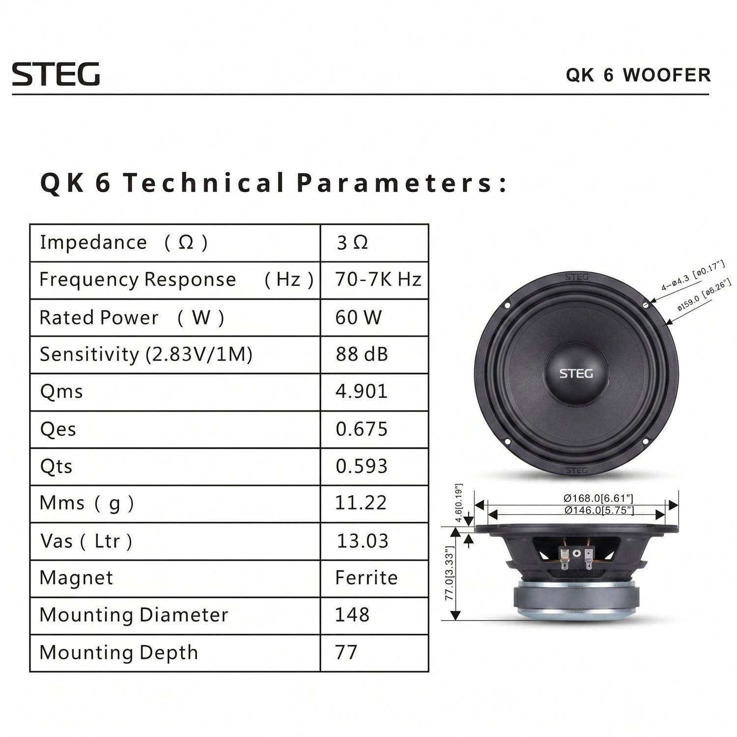 Steg-QK6-6.5" (16,5cm) Tiefmitteltöner-masori-kaufen