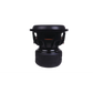 A black Sundown Audio X-Series X-10 v.4 subwoofer with 3000W RMS, shown side view on a plain white background.