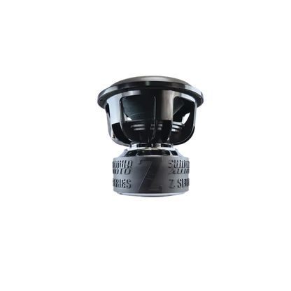 Un subwoofer Sundown Audio Zv7 18 nero con marchio in rilievo sulla base e potenza RMS di 3500 W, su sfondo bianco.