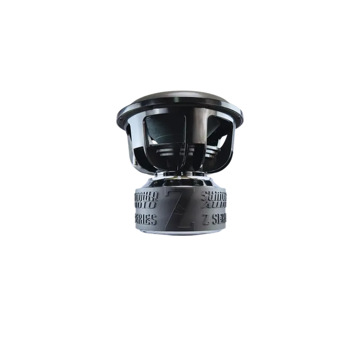 Un subwoofer Sundown Audio Zv7 18 nero con marchio in rilievo sulla base e potenza RMS di 3500 W, su sfondo bianco.