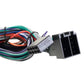 Primer plano de cables de colores conectados a dos conectores negros, parte del amplificador ultracompacto de 4 canales Vibe Audio Powerbox 65.4M-V7 para una instalación sin problemas.