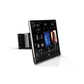 The Zenec Z-N1000 touchscreen car stereo features Wireless Apple CarPlay, navigation, music, and settings icons on a black adjustable bracket.