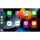 Zenec Z-N1000 car dashboard screen with German app icons, colorful blur, Auto Radio, and Wireless Apple CarPlay for seamless connectivity.
