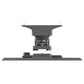 The Zenec Z-N1000 is a black adjustable monitor stand with a rectangular base and central bracket, inspired by sleek Auto Radio designs, shown front-on against a white background.